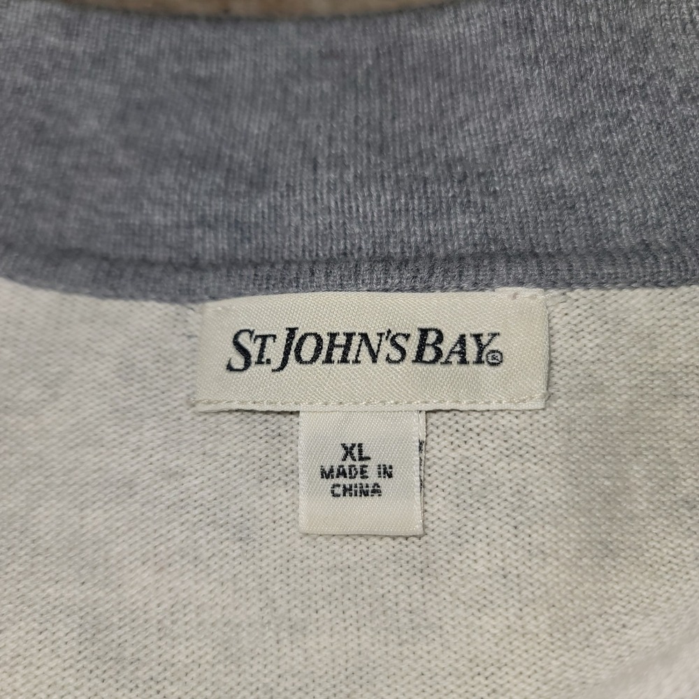 St Johns Bay Striped Open Front Cardigan Sweater XL Waterfall Cozy Minimalist - Picture 5 of 7